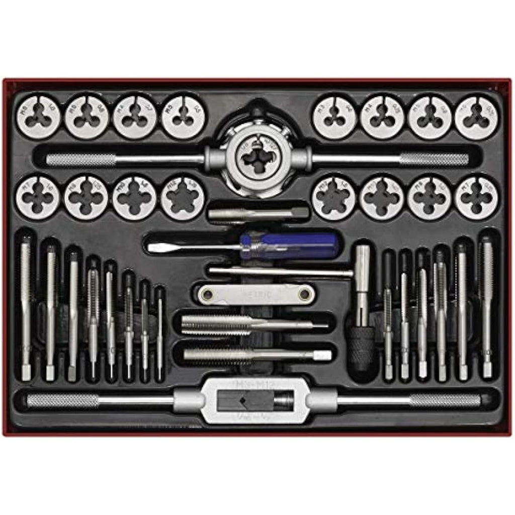Sealey AK3040 Tap and Die Set | 40pc Alloy Steel Metric Split Dies