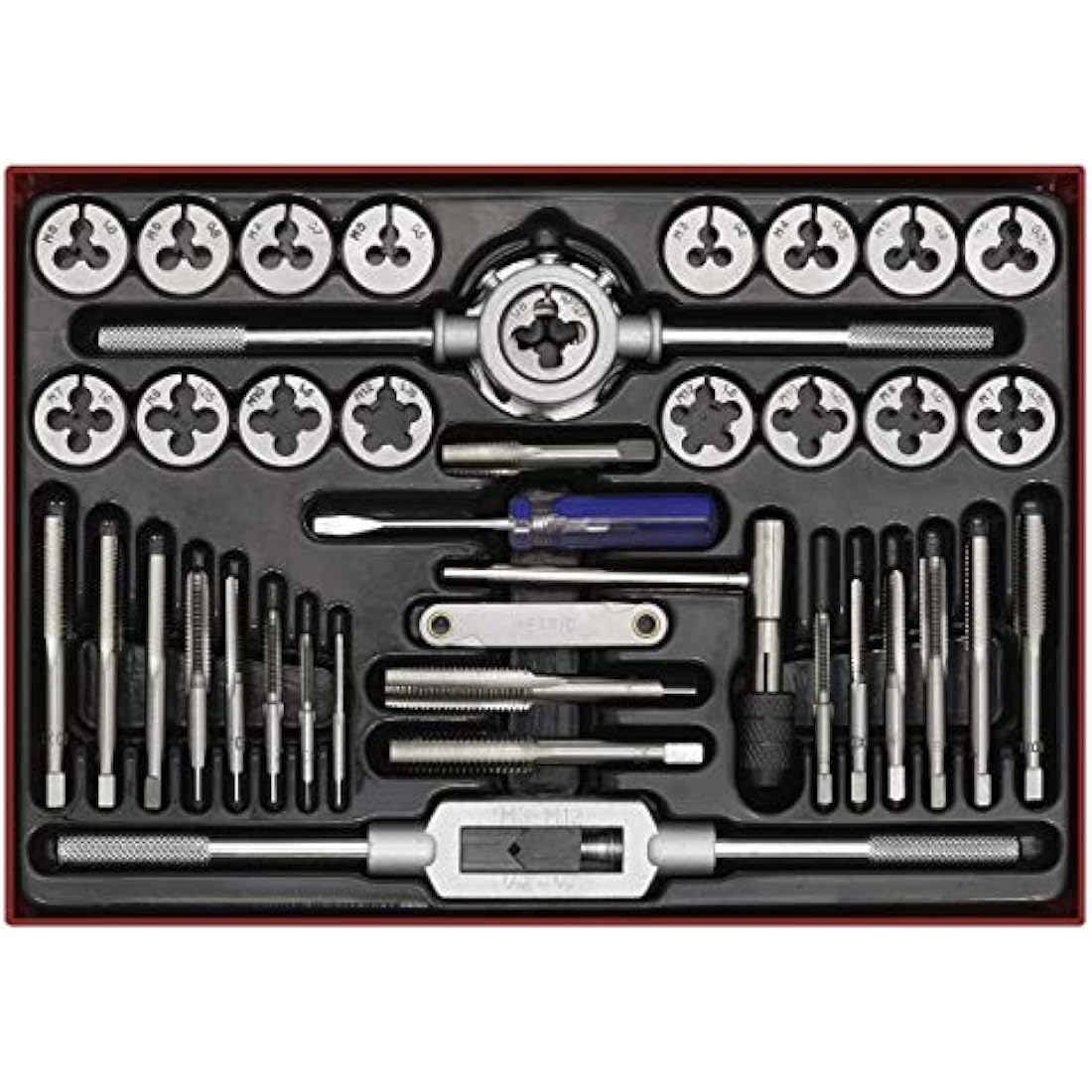 Sealey AK3040 Tap and Die Set | 40pc Alloy Steel Metric Split Dies