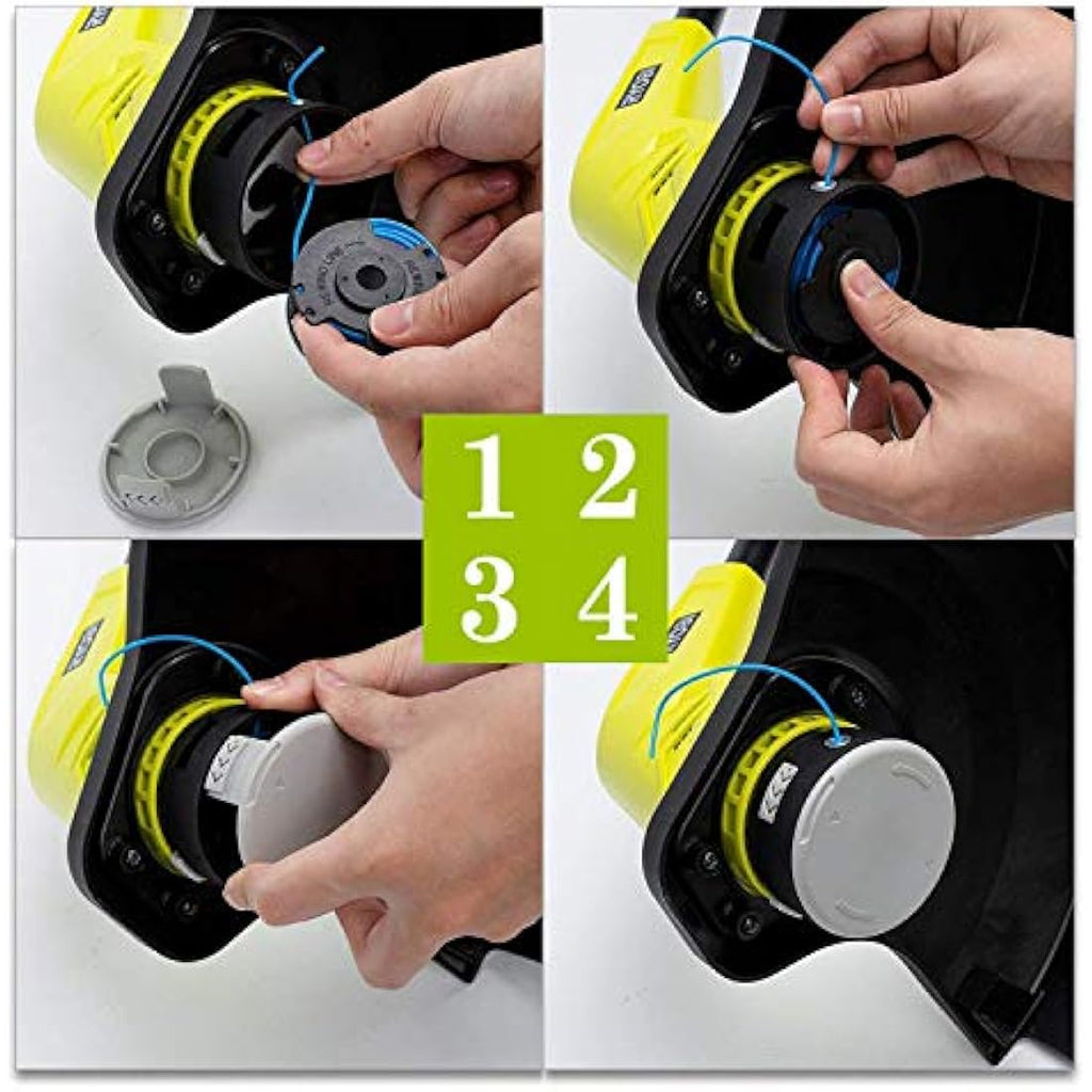 Eyoloty Trimmer Spool Line for Ryobi 18V 24V 40V - 6 Spools + 1 Cover