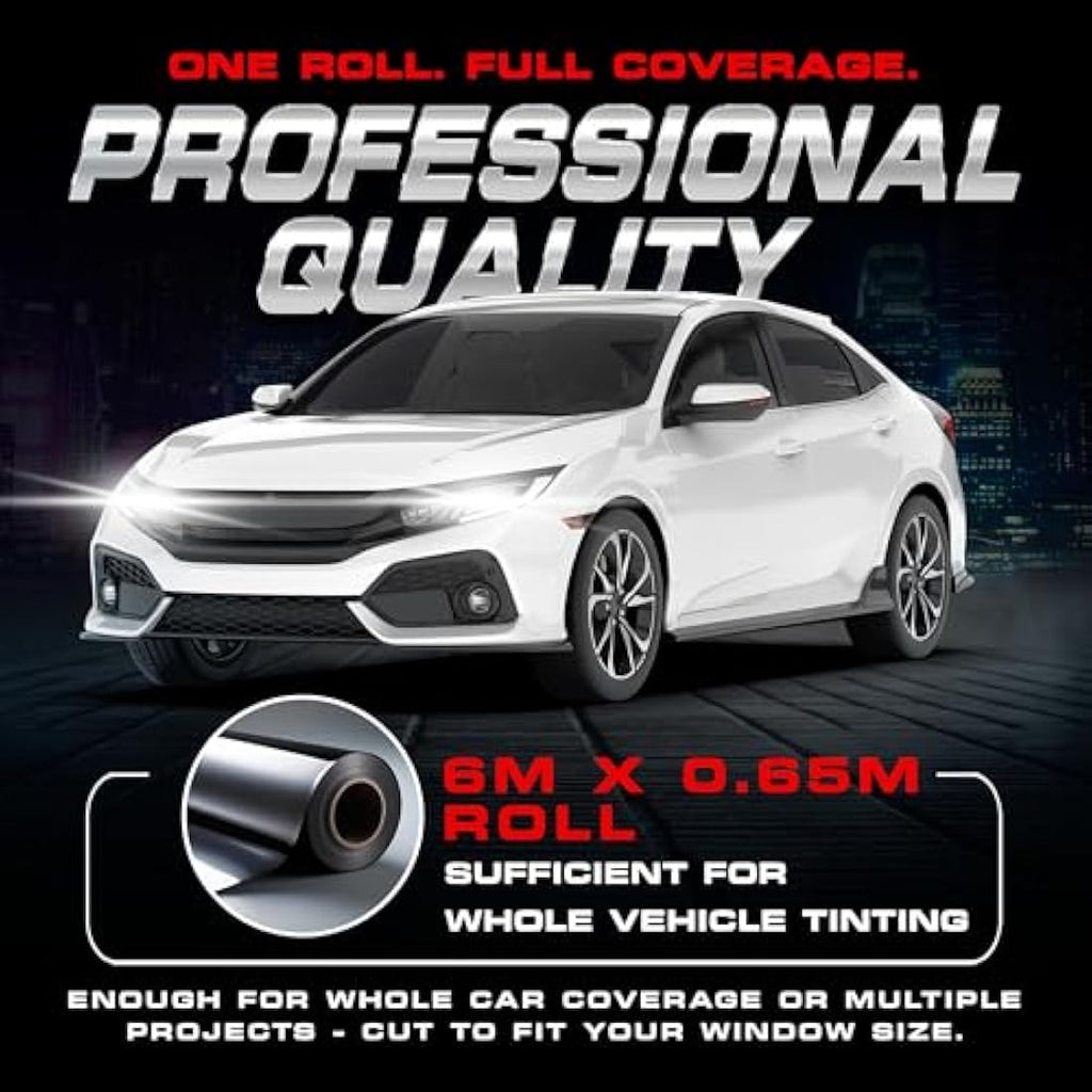 BLACKGLASS IX Car Window Tint Film | 15% Dark Smoke 2-Ply | 6m x 65cm
