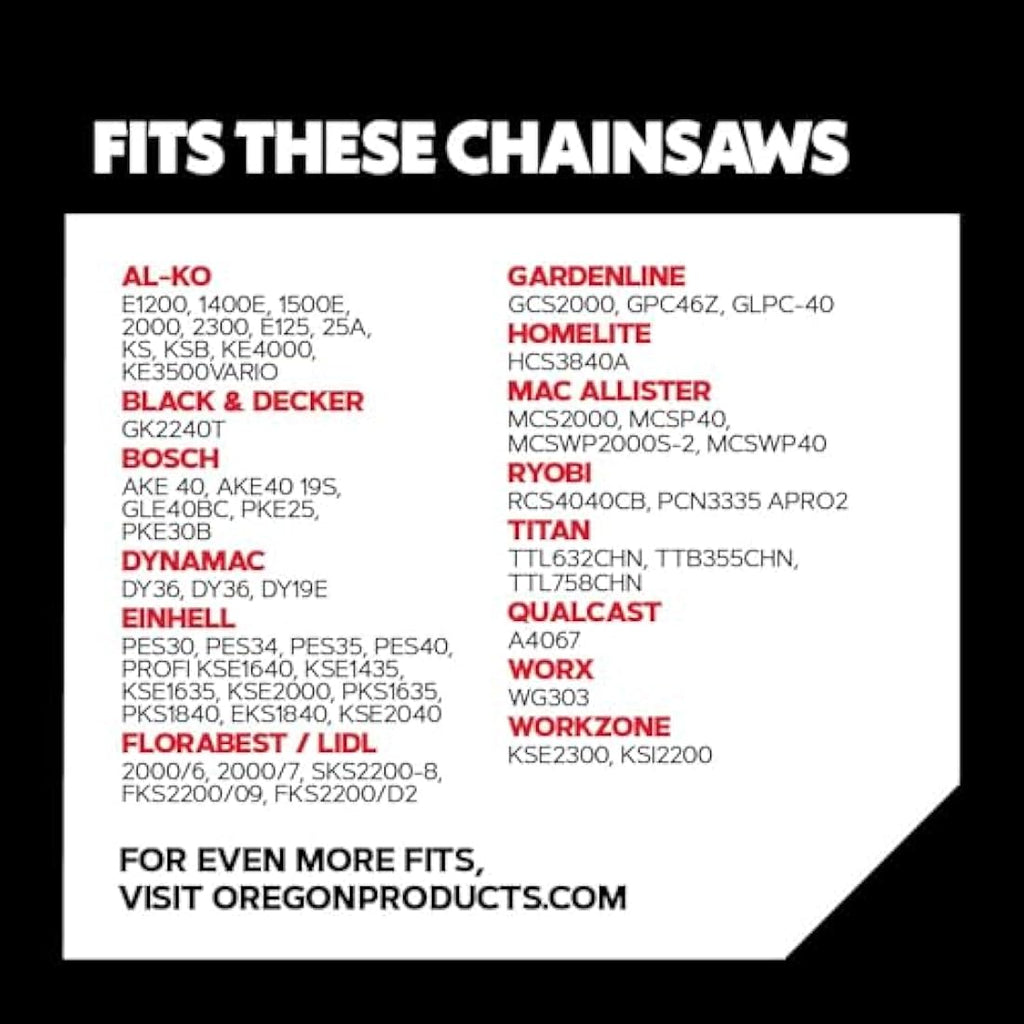 Oregon 16" Chainsaw Chain 3-Pack | 3/8" LP, .050" Gauge, 57 Drive Links