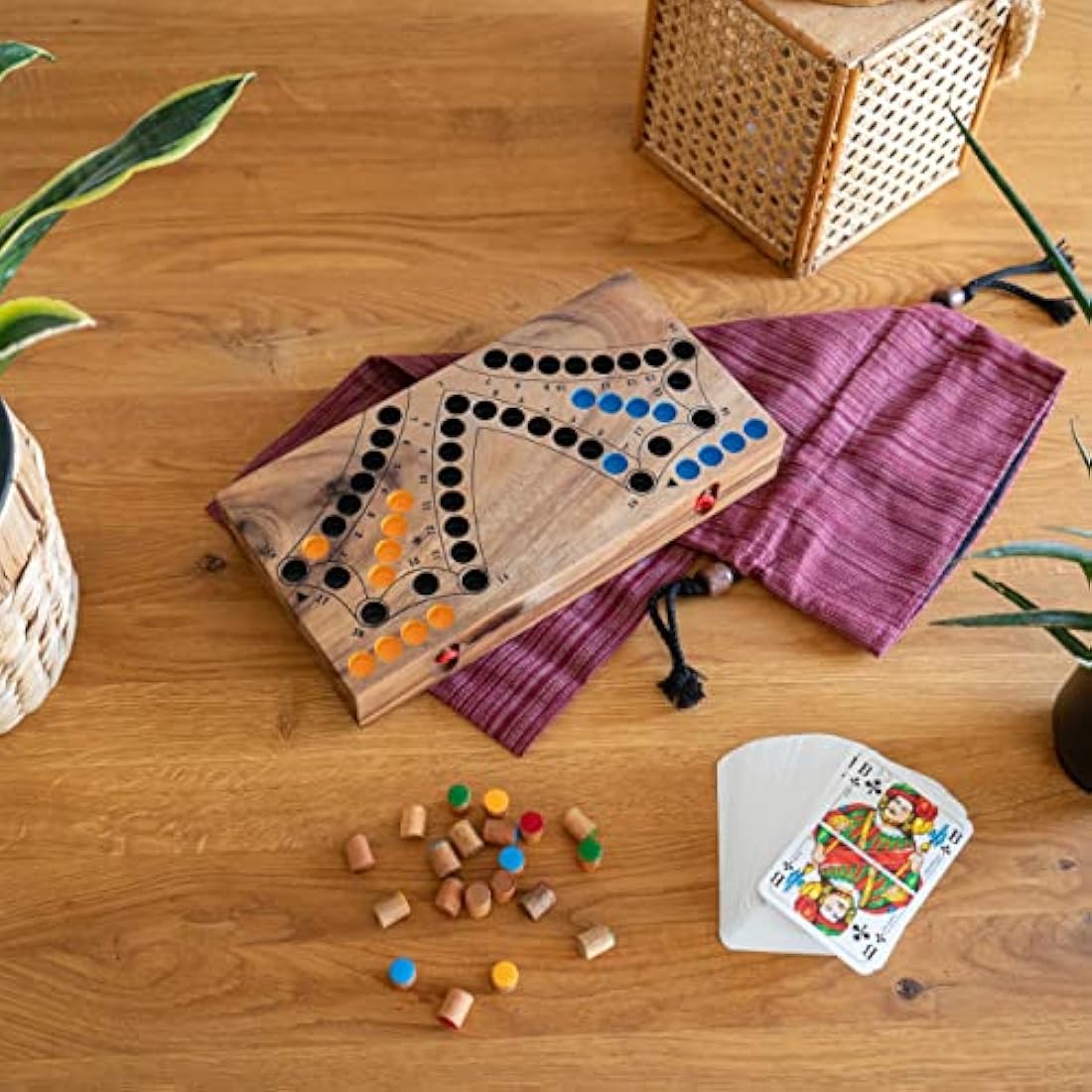 Tock Board Game – 4 Player Folding Wooden Strategy Game