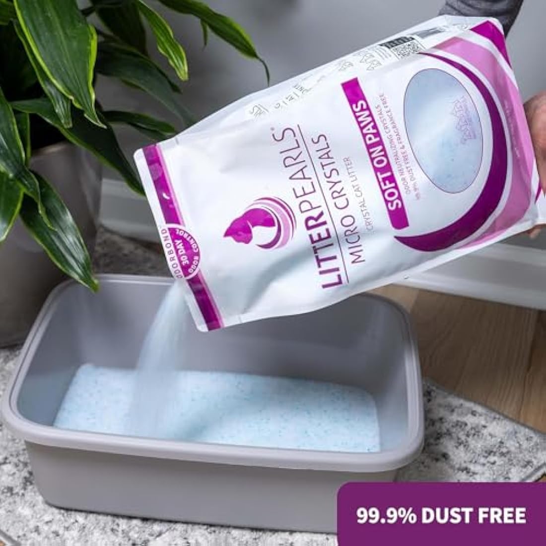 Litter Pearls Micro Crystals Cat Litter – Non-Clumping Odour Control
