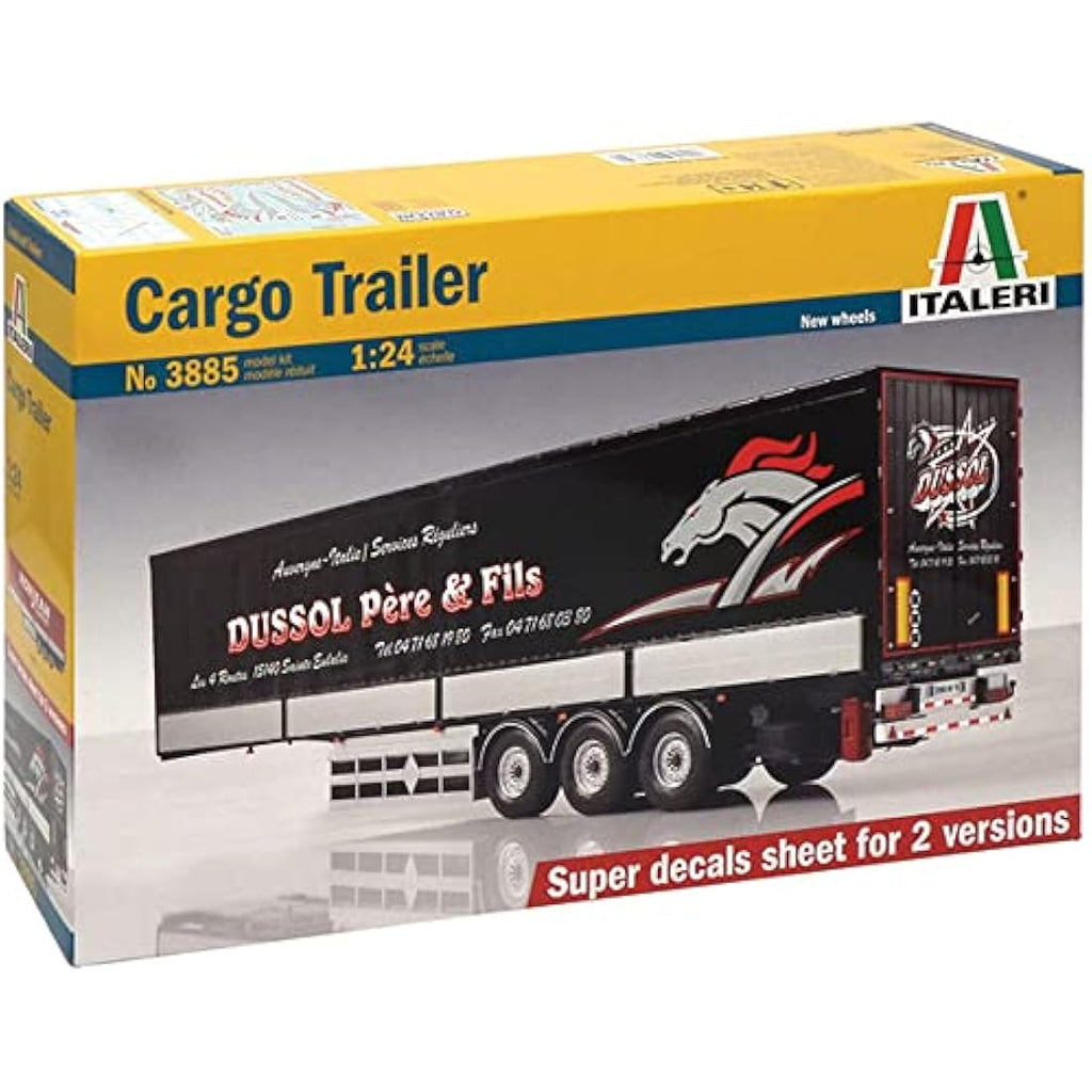 Italeri Cargo Trailer 1:72 Scale Model Kit – Detailed Black Set