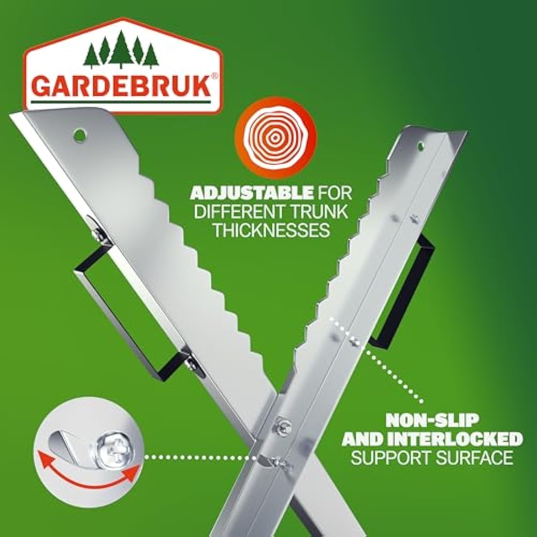 GARDEBRUK Folding Galvanised Saw Horse | Heavy Duty 150kg Log Holder