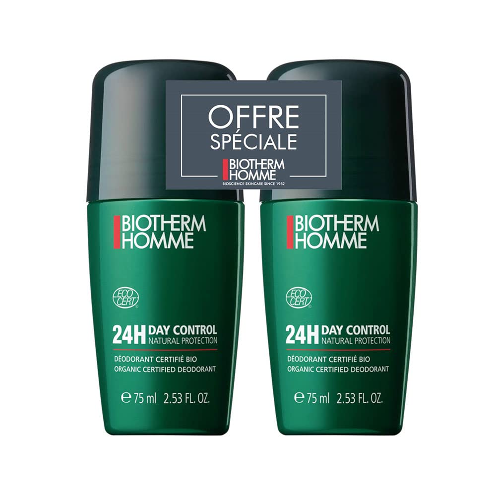 Biotherm Homme Day Control Natural 24H Roll-On Deodorant - 2 x 75ml