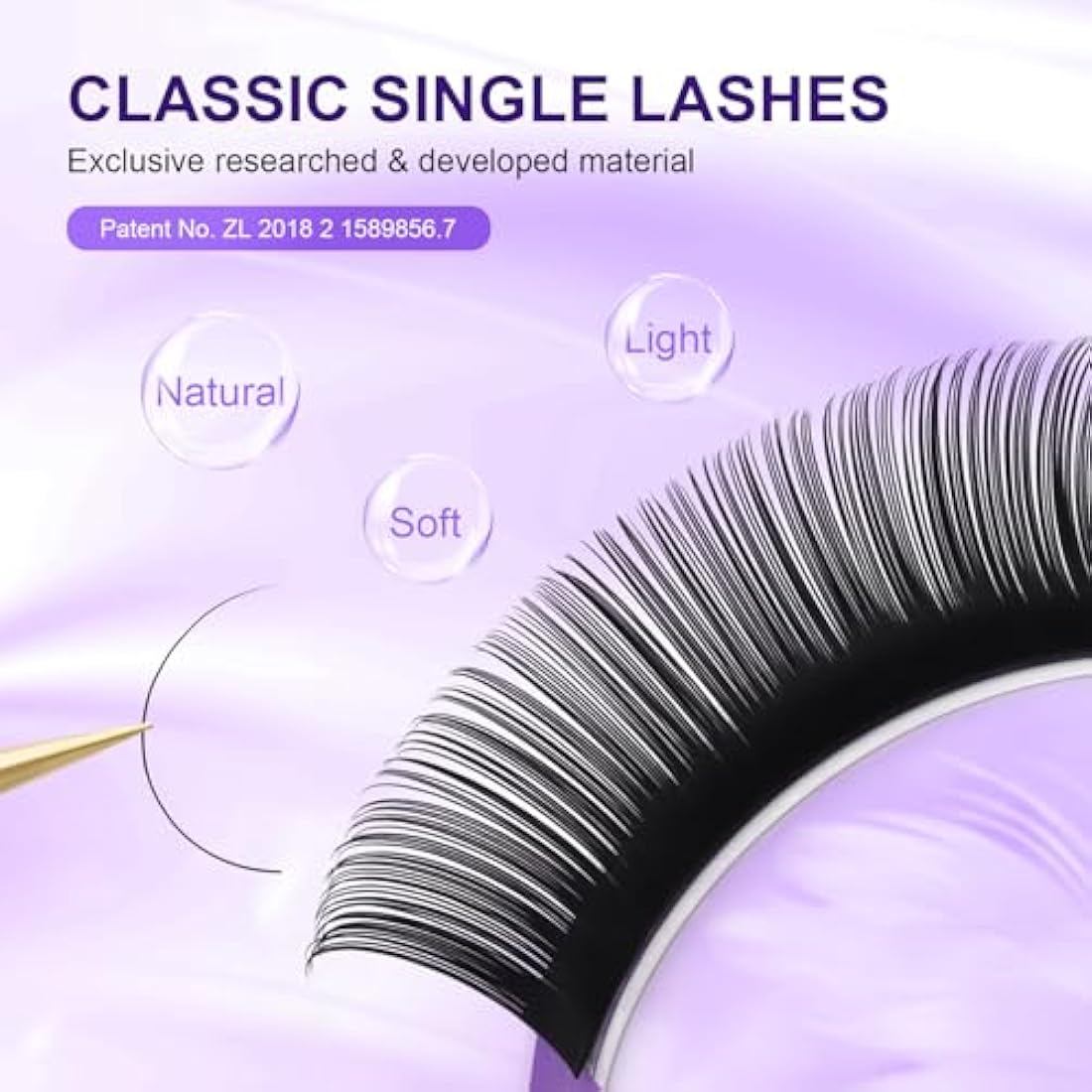 NAGARAKU Classic Eyelash Extensions | Matte Black Soft Single Lashes
