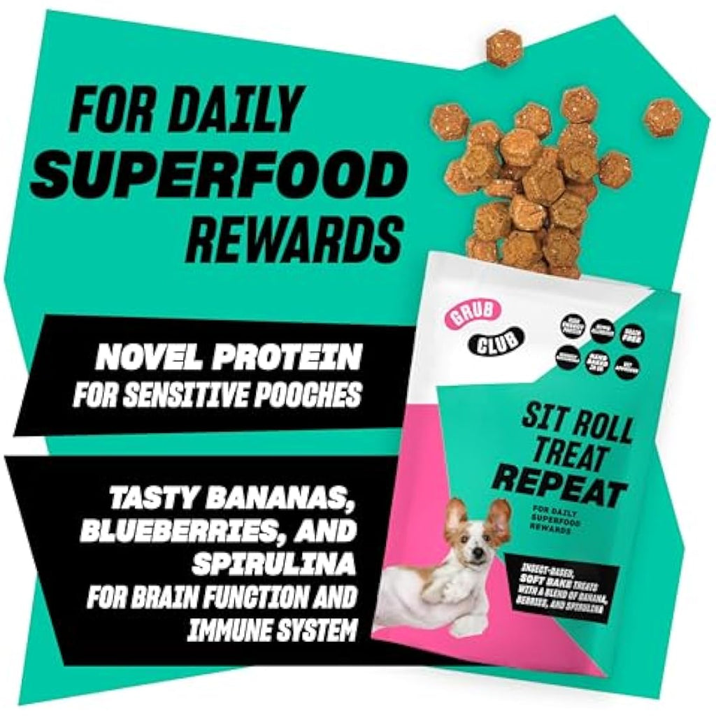 Grub Club Insect Protein Dog Treats – Grain Free Hypoallergenic (10x100g)