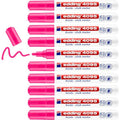 Edding 4095 Chalk Marker | Neon Pink Round Tip 2-3mm | 10 Pack