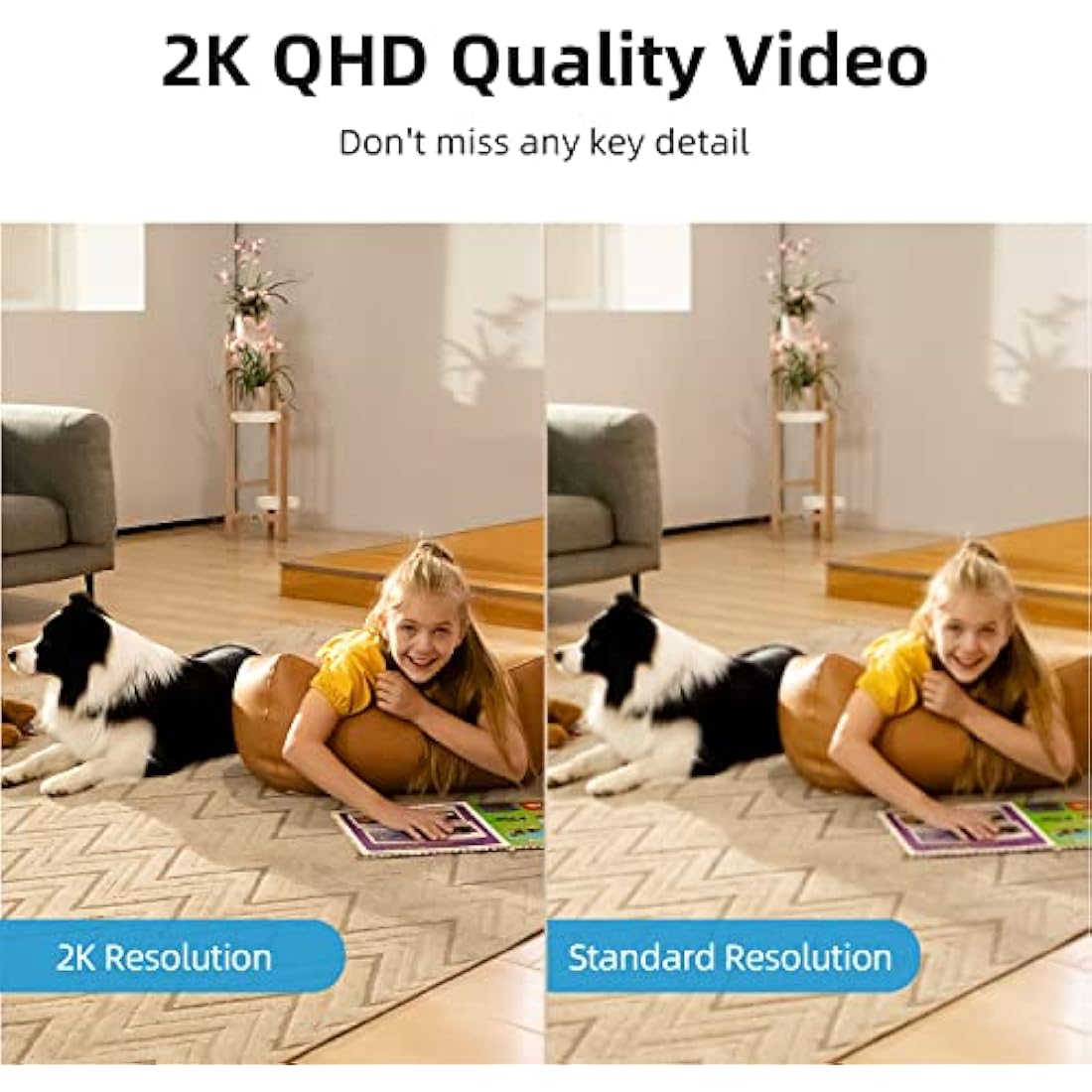 AOSU 2K Indoor Security Camera 2-Pack – 360° WiFi Nanny Cam & Baby Monitor
