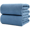 Polyte Microfibre Bath Sheet Set – Quick Dry Waffle Weave, 2 Pack