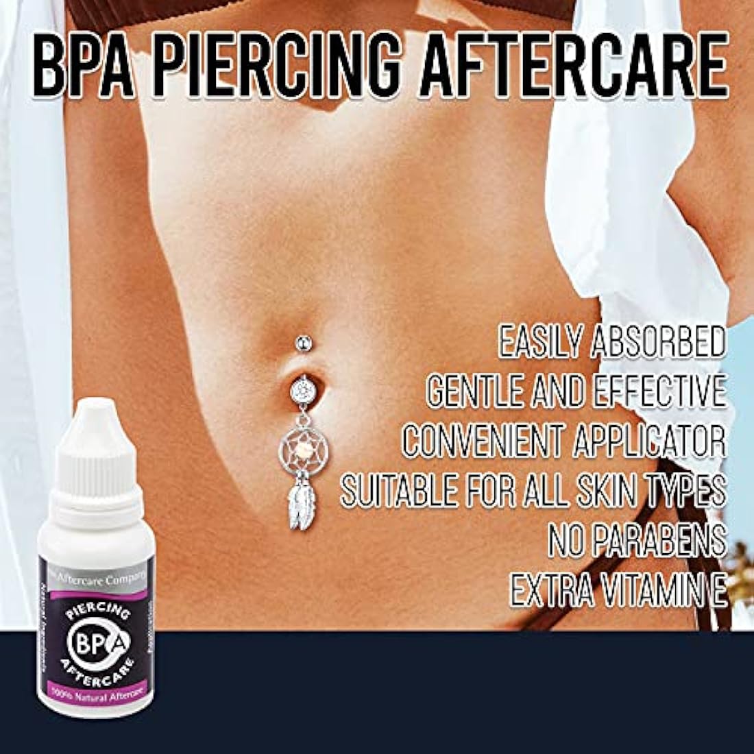 BPA Piercing Aftercare - 24 x 10ml Vegan Vitamin E Skin Healing Solution