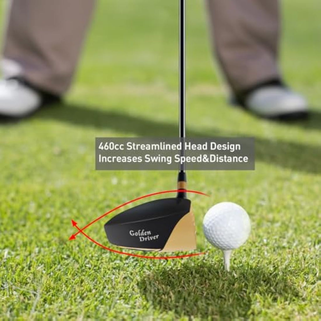 MAZEL Titanium Golf Driver for Men | 460CC Cup Face Design