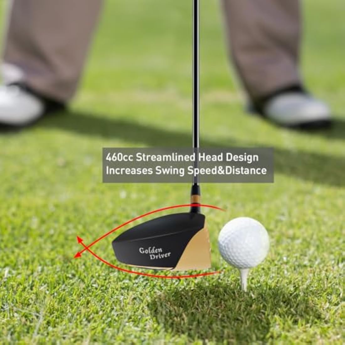 MAZEL Titanium Golf Driver for Men | 460CC Cup Face Design