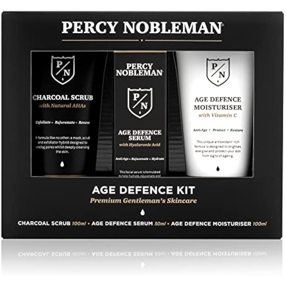 Percy Nobleman Age Defence Kit – 3-Step Men's Skincare Gift Set