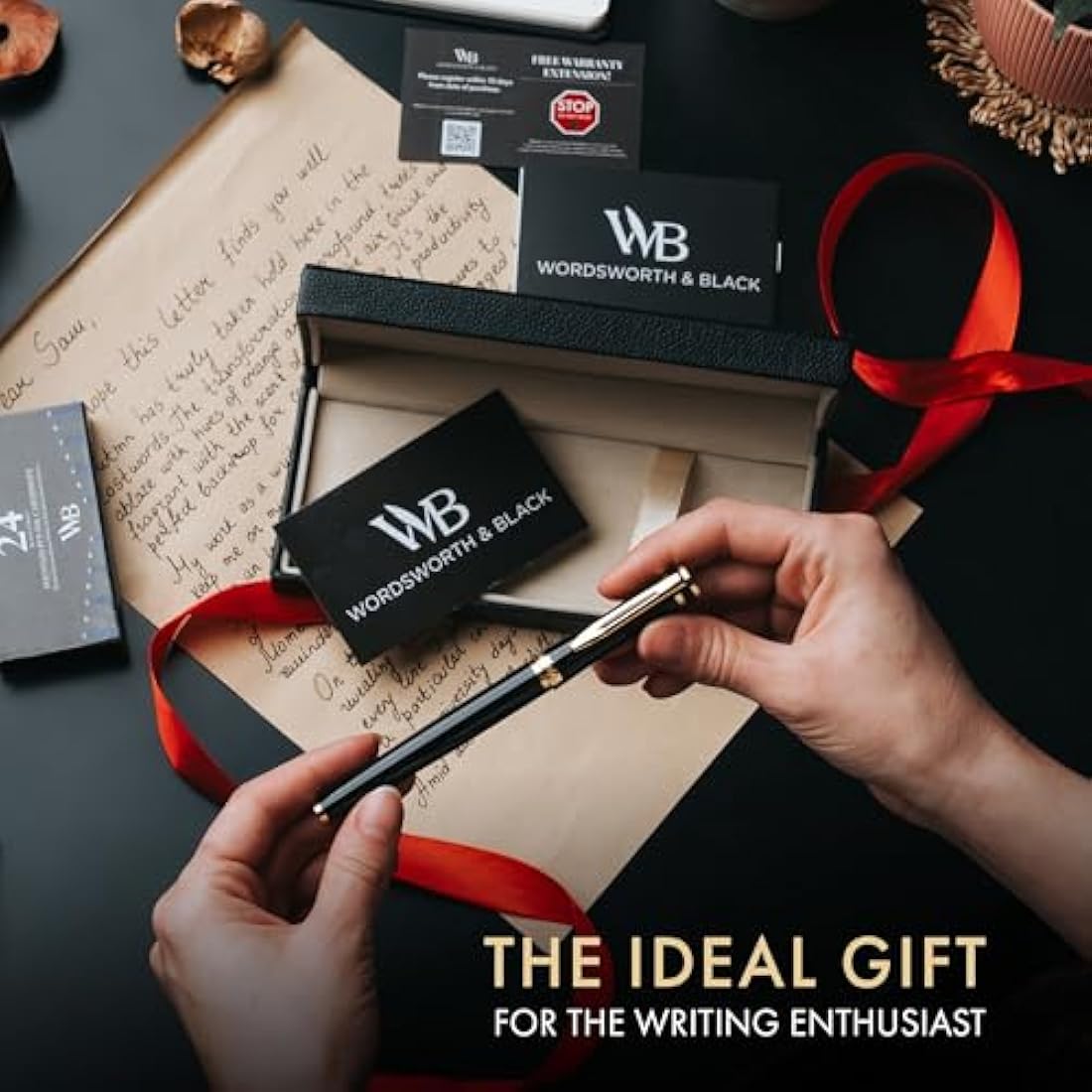 Wordsworth & Black Fountain Pen Set | 18K Gilded Broad Nib & Ink