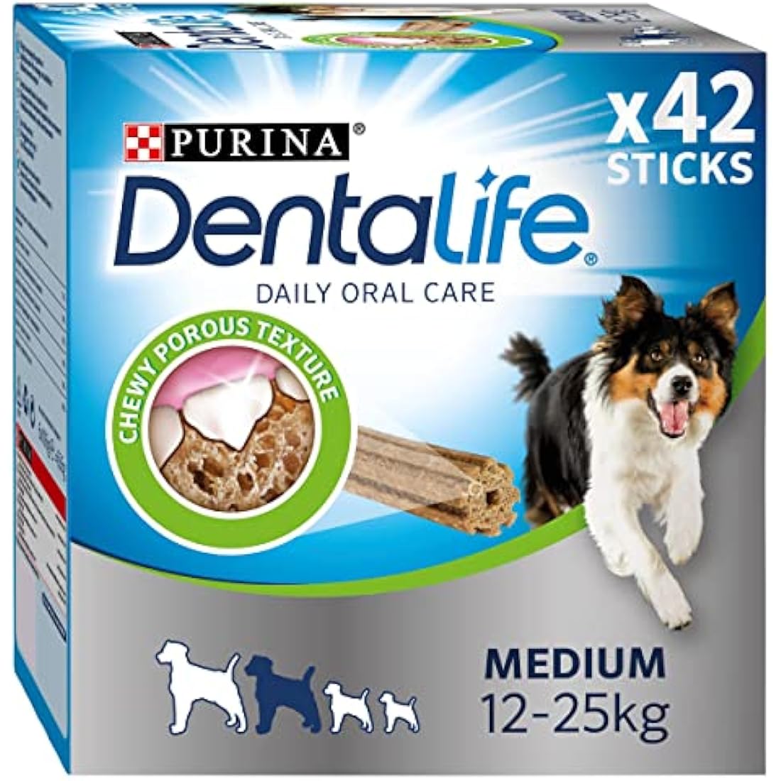 DENTALIFE Chicken Dental Dog Chews for Medium Dogs - 42 Sticks