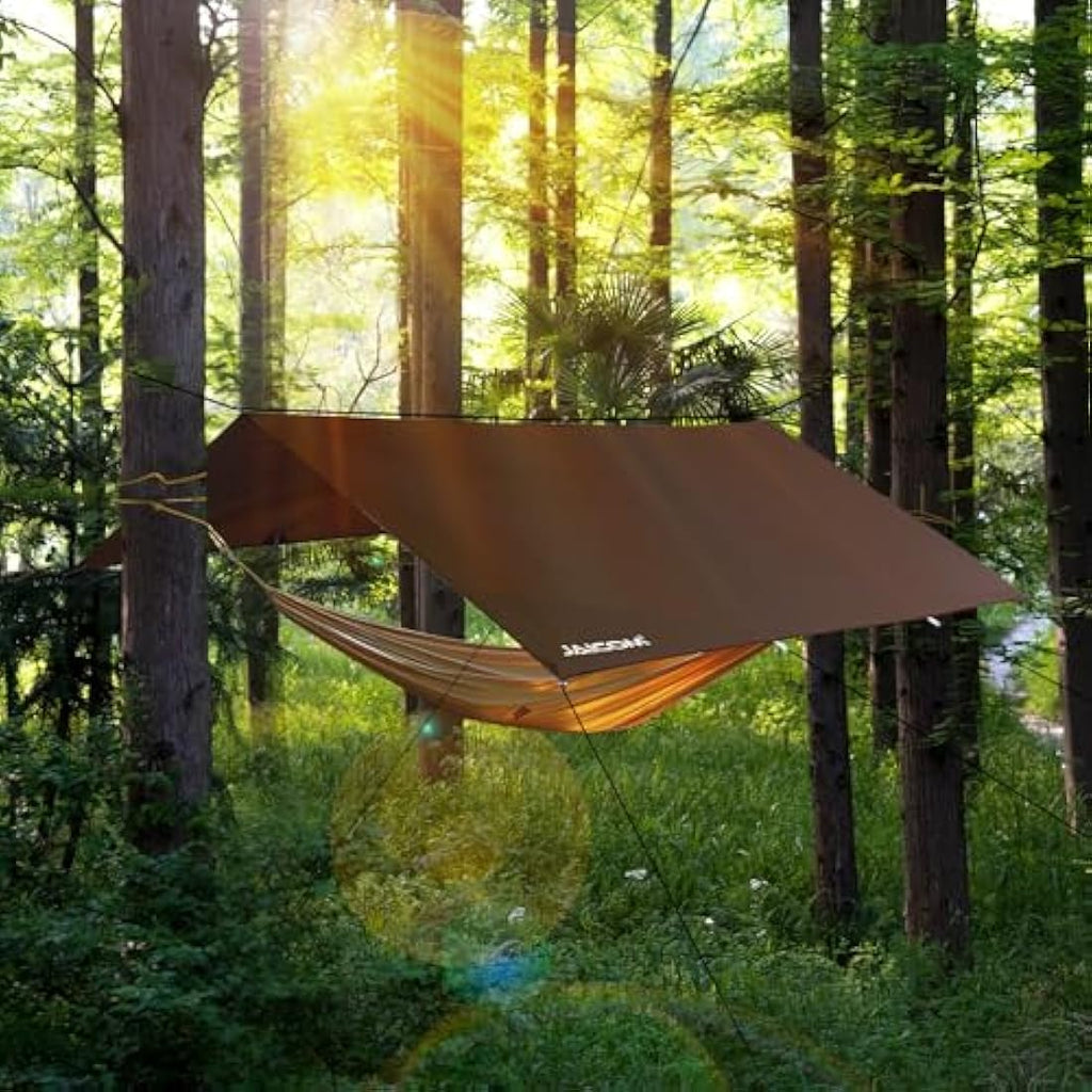 JAICOM Waterproof Camping Tarp | 3x5m PU3000mm UV Shelter - Brown