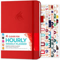 Clever Fox Undated Weekly Planner – A5 Hourly Appointment Book, Red