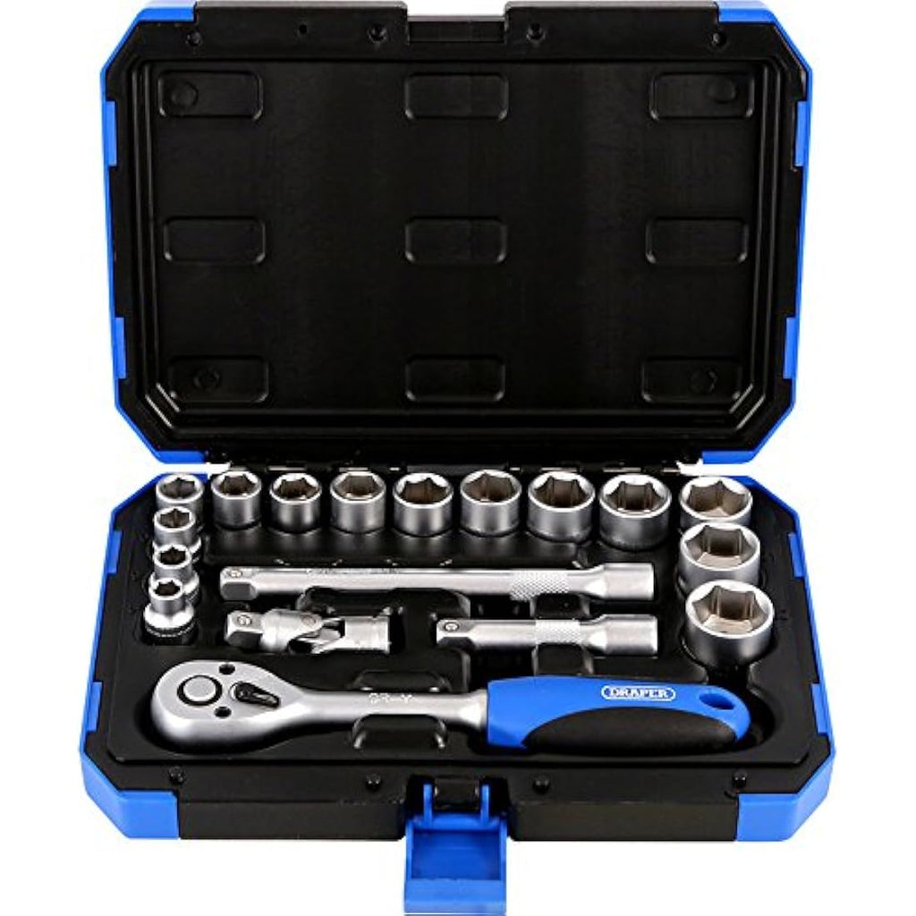 Draper Expert 18 Piece Metric Socket Set | 3/8" Drive Ratchet Tool