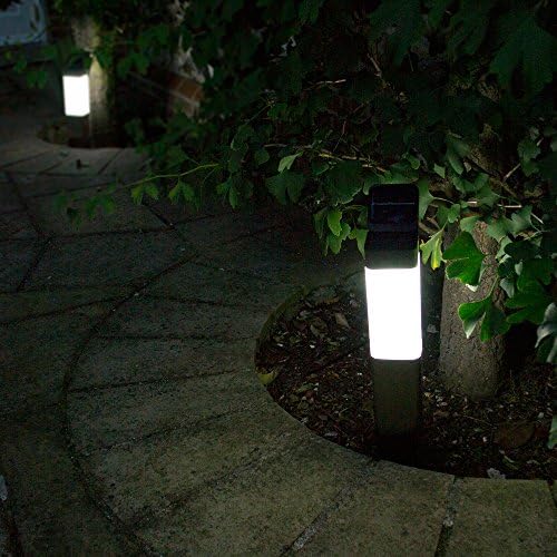 SolarCentre Kodiak Solar Garden Post Lights - Stainless Steel (Set of 2)