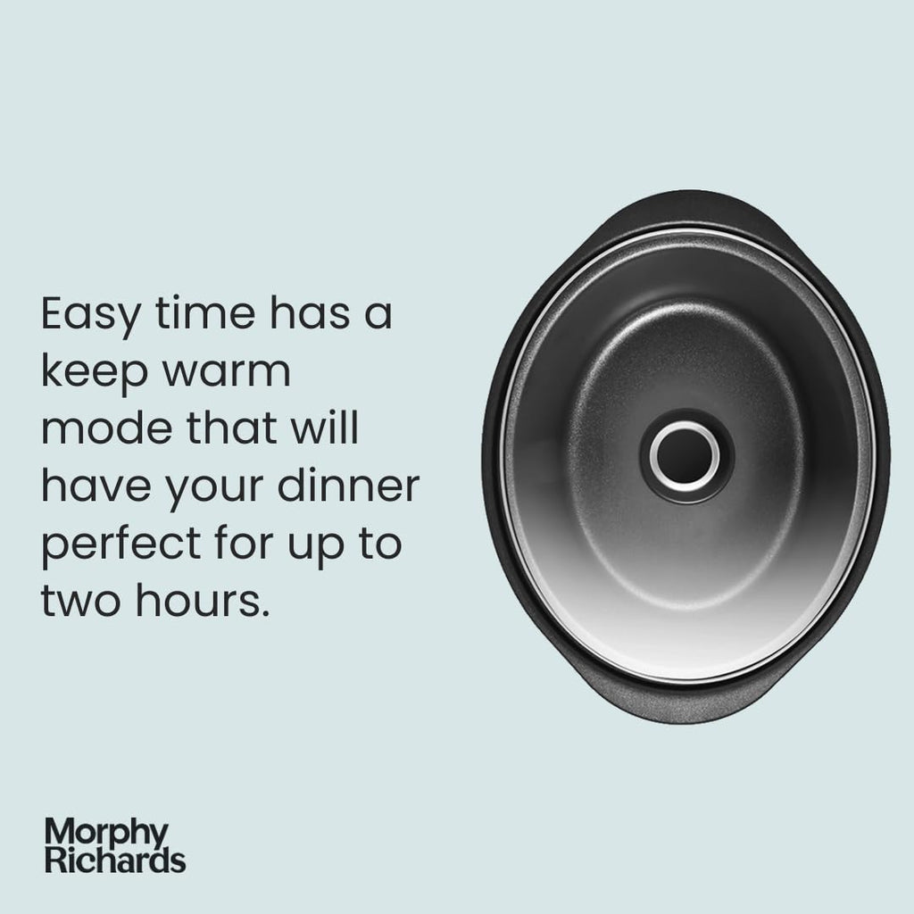 Morphy Richards 6.5L Easy Time Slow Cooker – Hob Proof & Matte Black