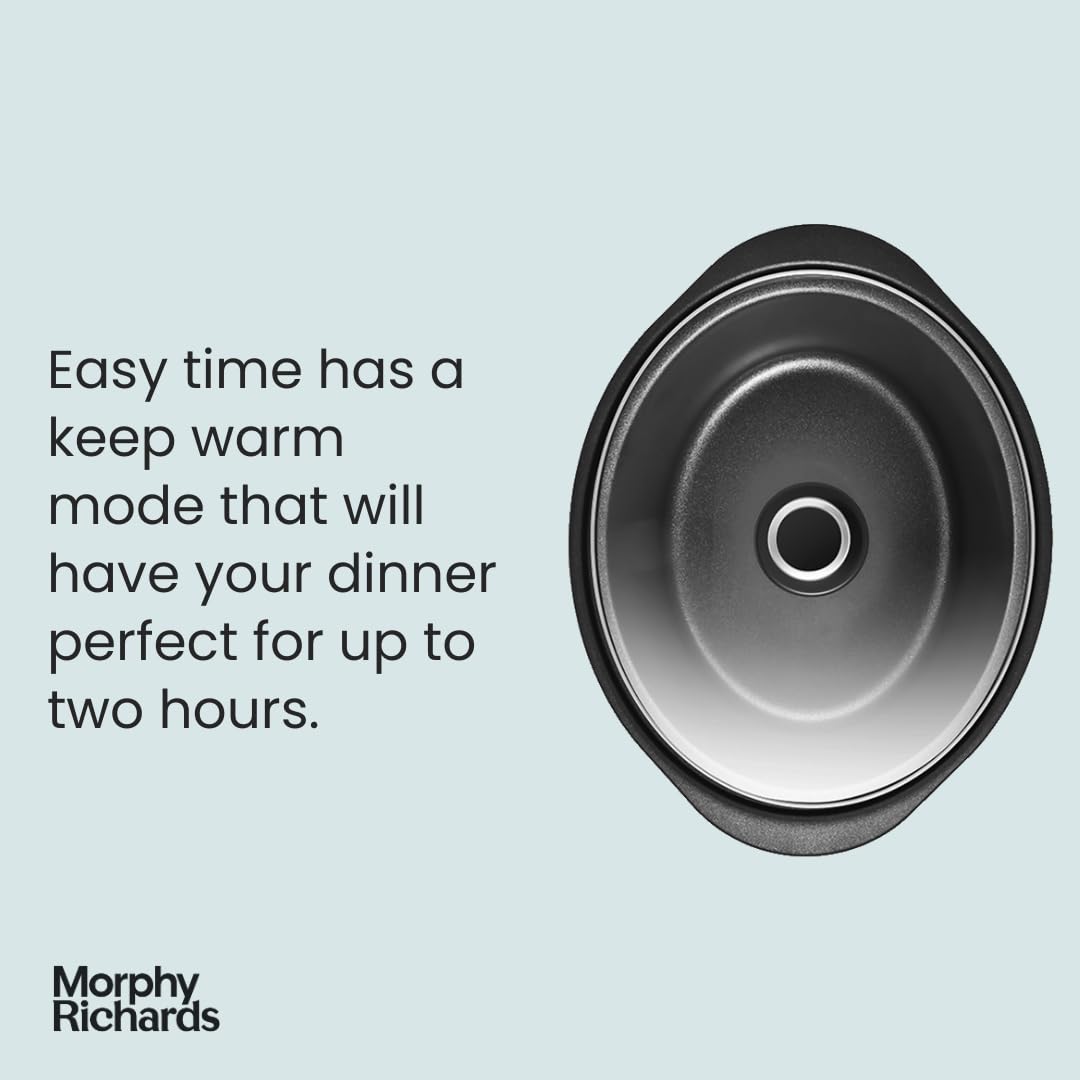 Morphy Richards 6.5L Easy Time Slow Cooker – Hob Proof & Matte Black