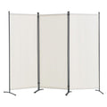 VEVOR 3-Panel Room Divider | Folding Fabric Privacy Screen, White