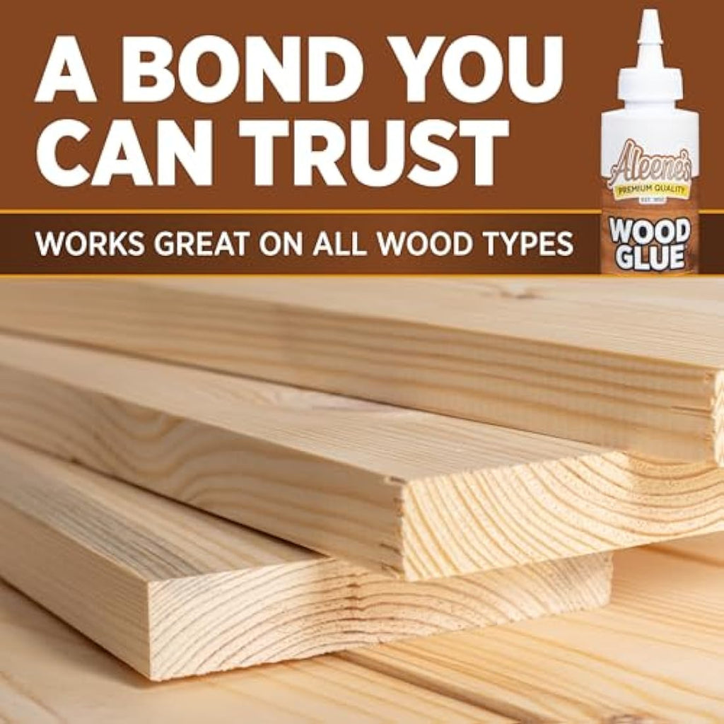 Aleene's Wood Glue 4 oz. 3-Pack Bundle – Nontoxic & Sandable Adhesive