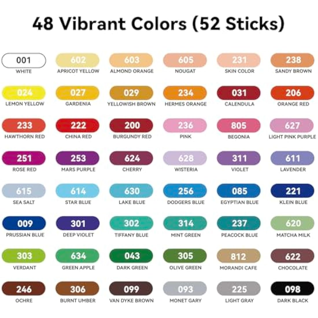 Lightwish Professional Oil Pastels – 52 Vibrant Colors for Artists
