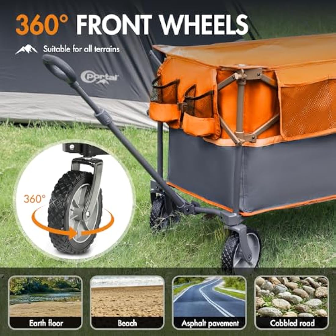 Portal XL Folding Festival Trolley | 228L Heavy Duty Camping Wagon