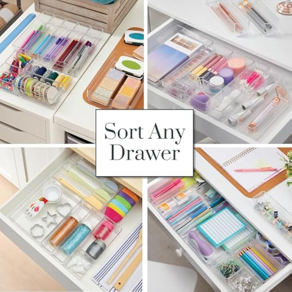 STORi SimpleSort 10-Piece Clear Stackable Drawer Organizer Set