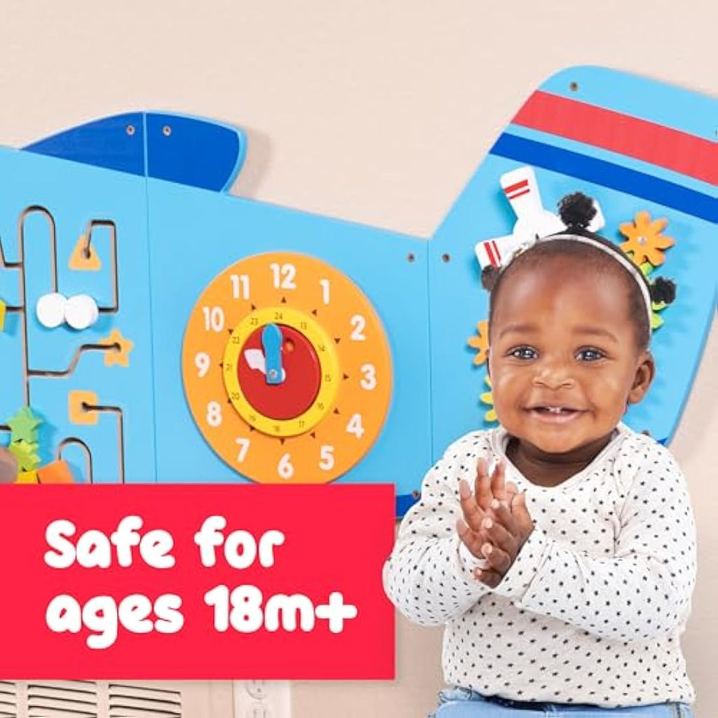 Jolof Store Airplane Activity Wall Panels | Montessori Sensory Busy Board