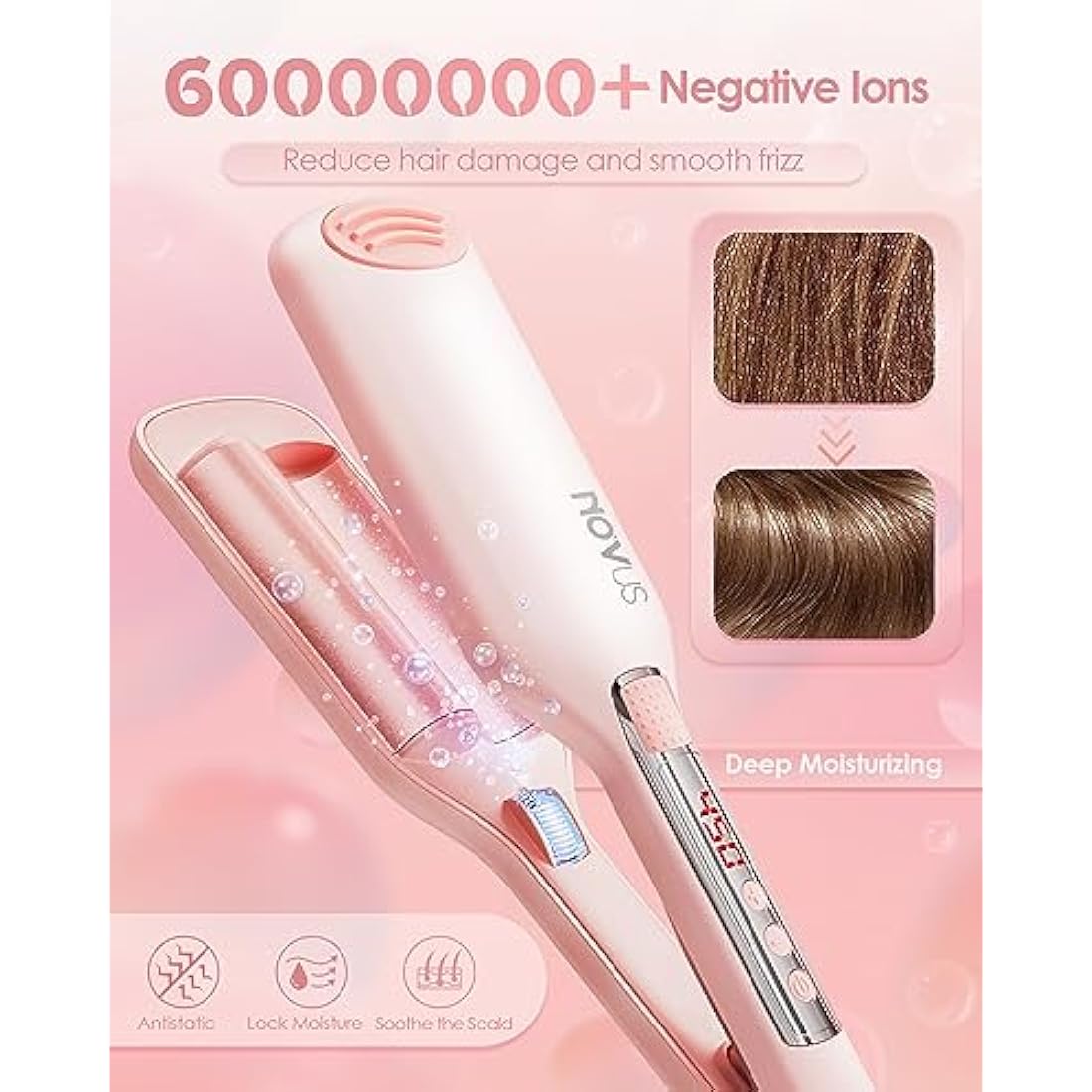 NOVUS 2 Barrel Hair Waver – 28mm Ionic Ceramic Wave Curling Iron