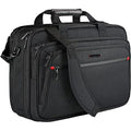 VANKEAN 17.3 Inch Laptop Briefcase | Expandable Water-Repellent Bag - Black