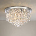 Jolof Store Modern Crystal Chandelier – 40cm Chrome Flush Mount Light