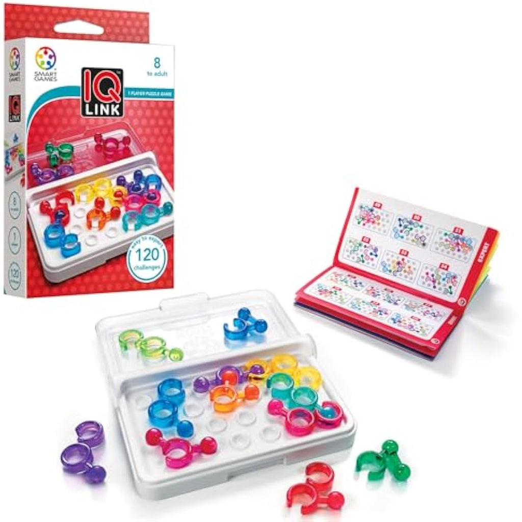 SmartGames IQ Link Logic Puzzle – Portable Brain Teaser with 120 Challenges