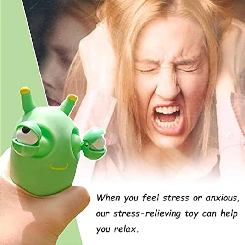 Jolof Store Grass Worm Squeeze Toy – Eye Popping Fidget Stress Relief