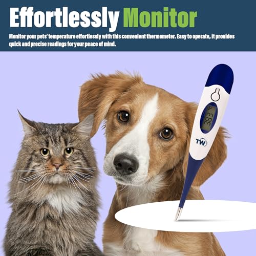 Digital Pet Thermometer | Flexible Probe for Dogs & Cats