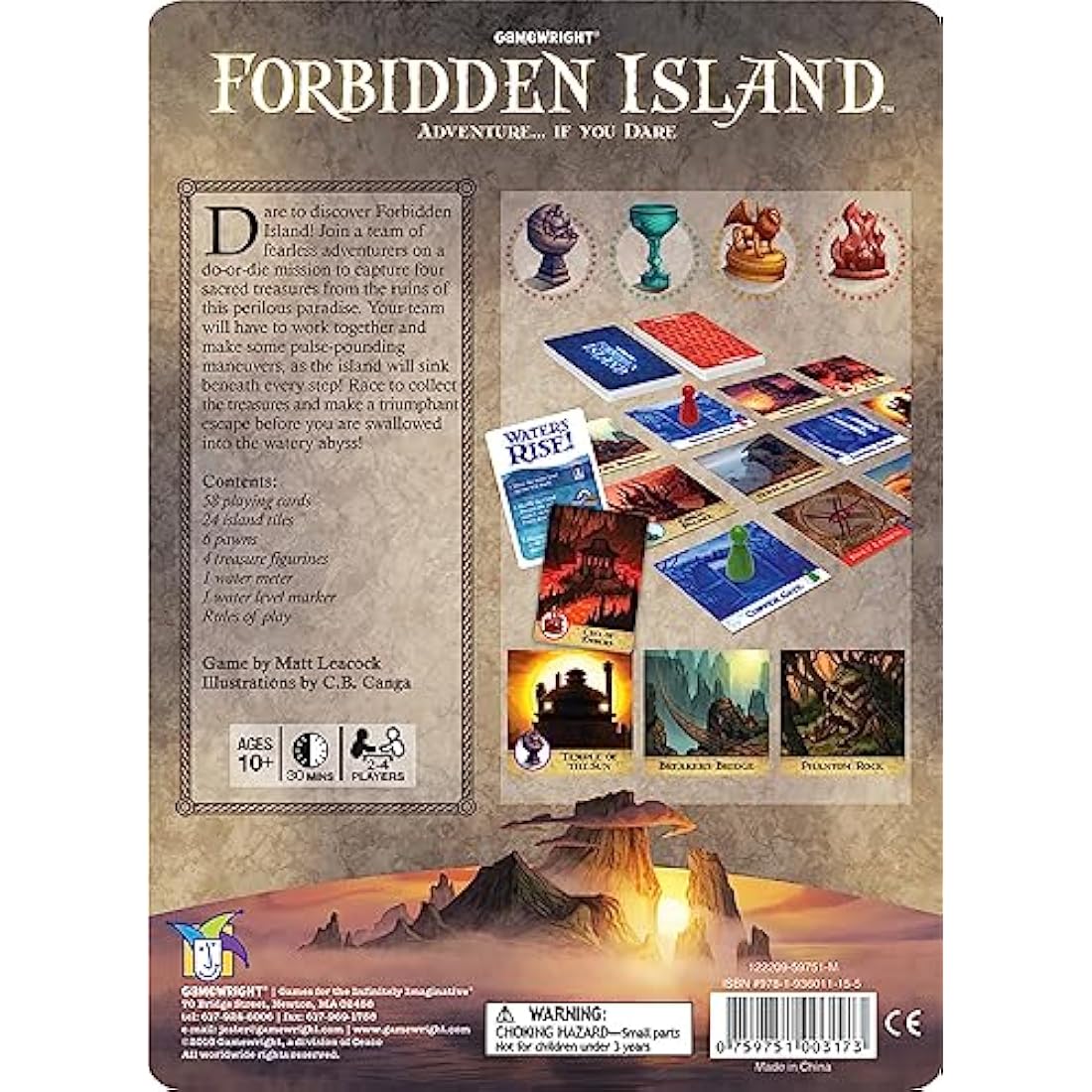 Gamewright Forbidden Island Strategy Board Game - Cooperative Play