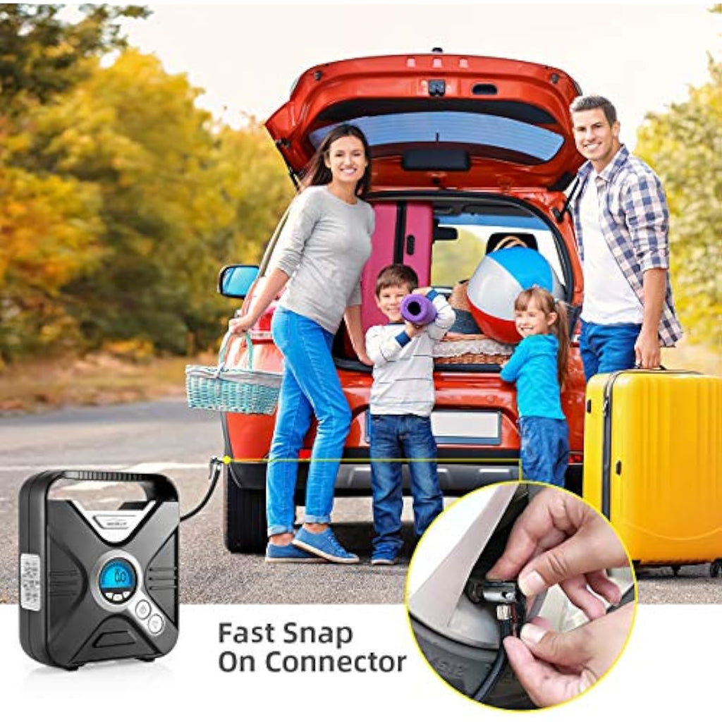 WindGallop Car Tyre Inflator | 12V Digital Air Compressor with LED Light