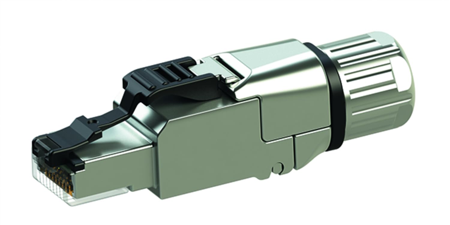 Telegärtner RJ45 Cat6A Shielded Connector – Silver T568B Network Plug