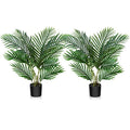 Fopamtri Faux Areca Palm 60cm | Artificial Tropical Indoor Plant (2 Pack)