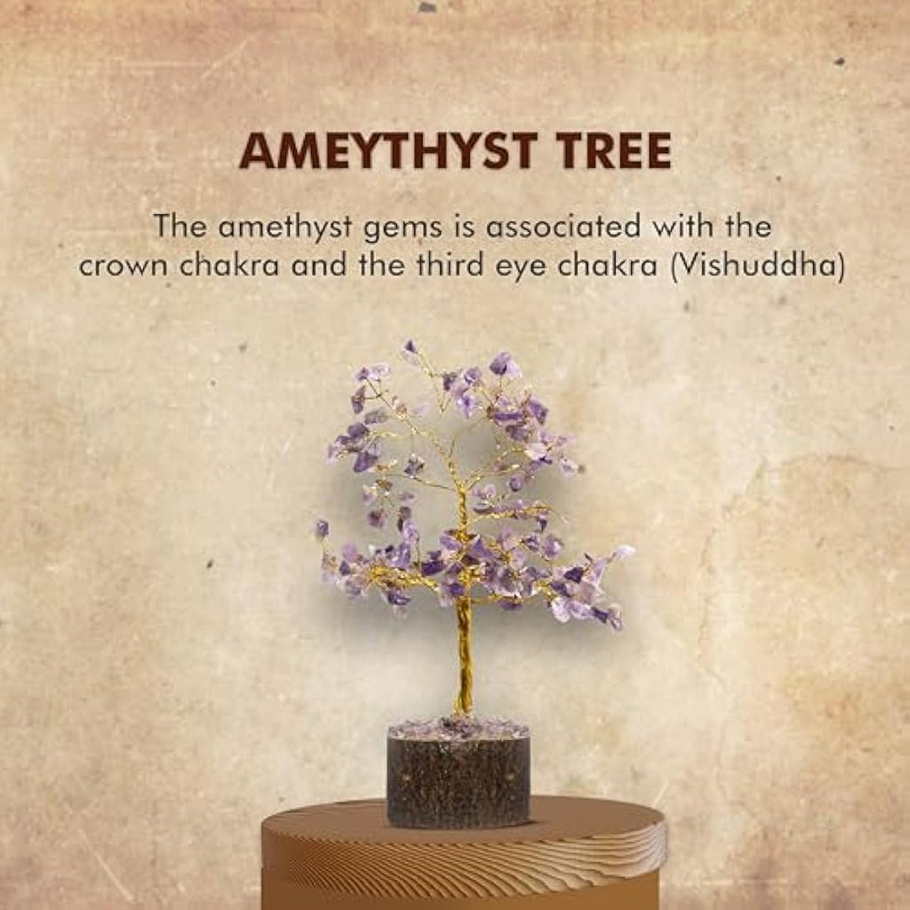 Amethyst Crystal Tree - 150 Bead Feng Shui Gemstone Bonsai