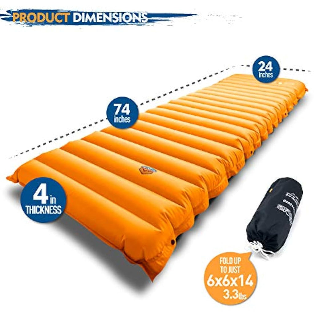 ZOOOBELIVES Airlive2000 Inflatable Sleeping Pad with Built-in Pump