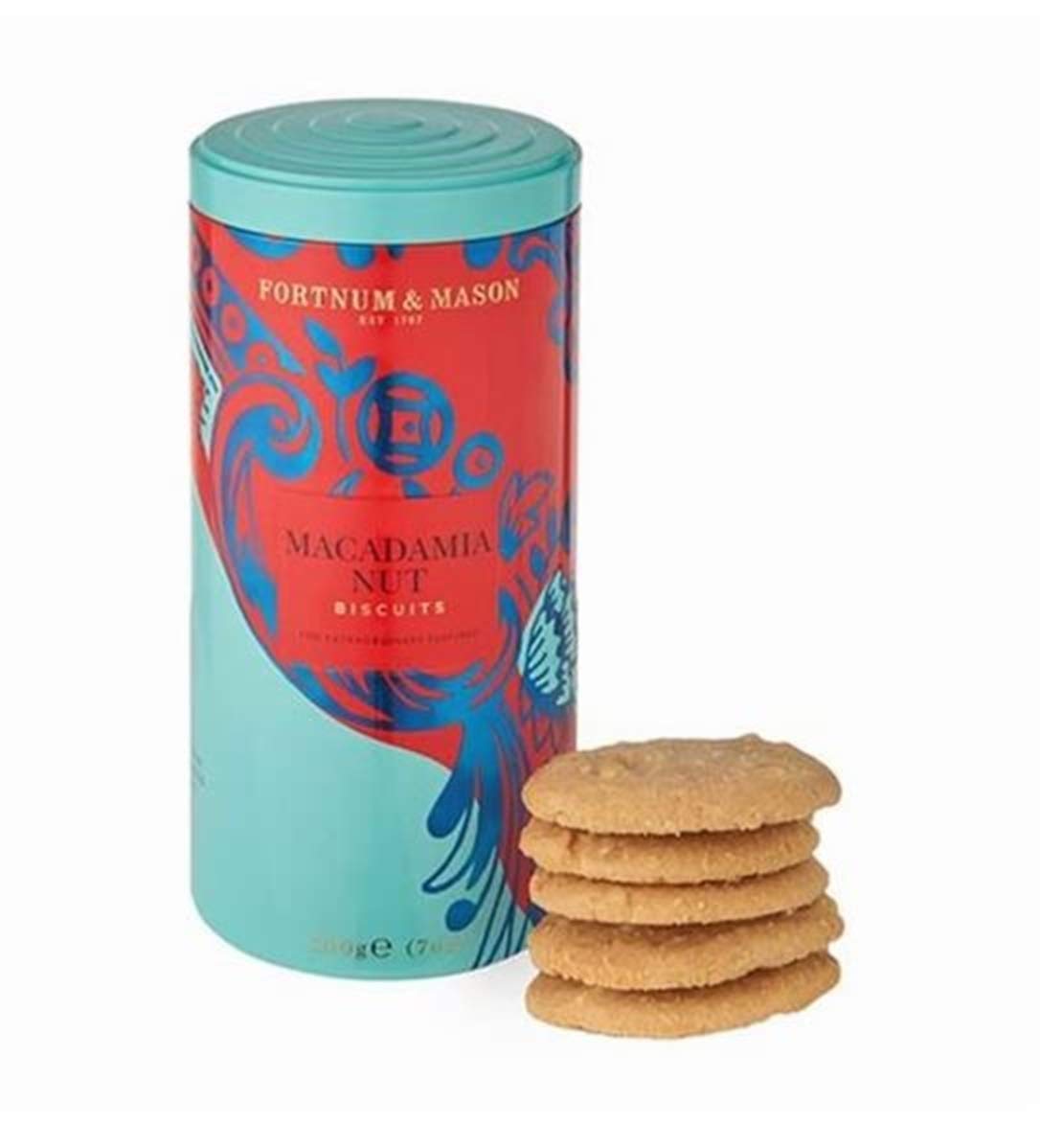 Macadamia Nut Biscuits by Fortnum & Mason - Buttery Gourmet Cookies, 200g