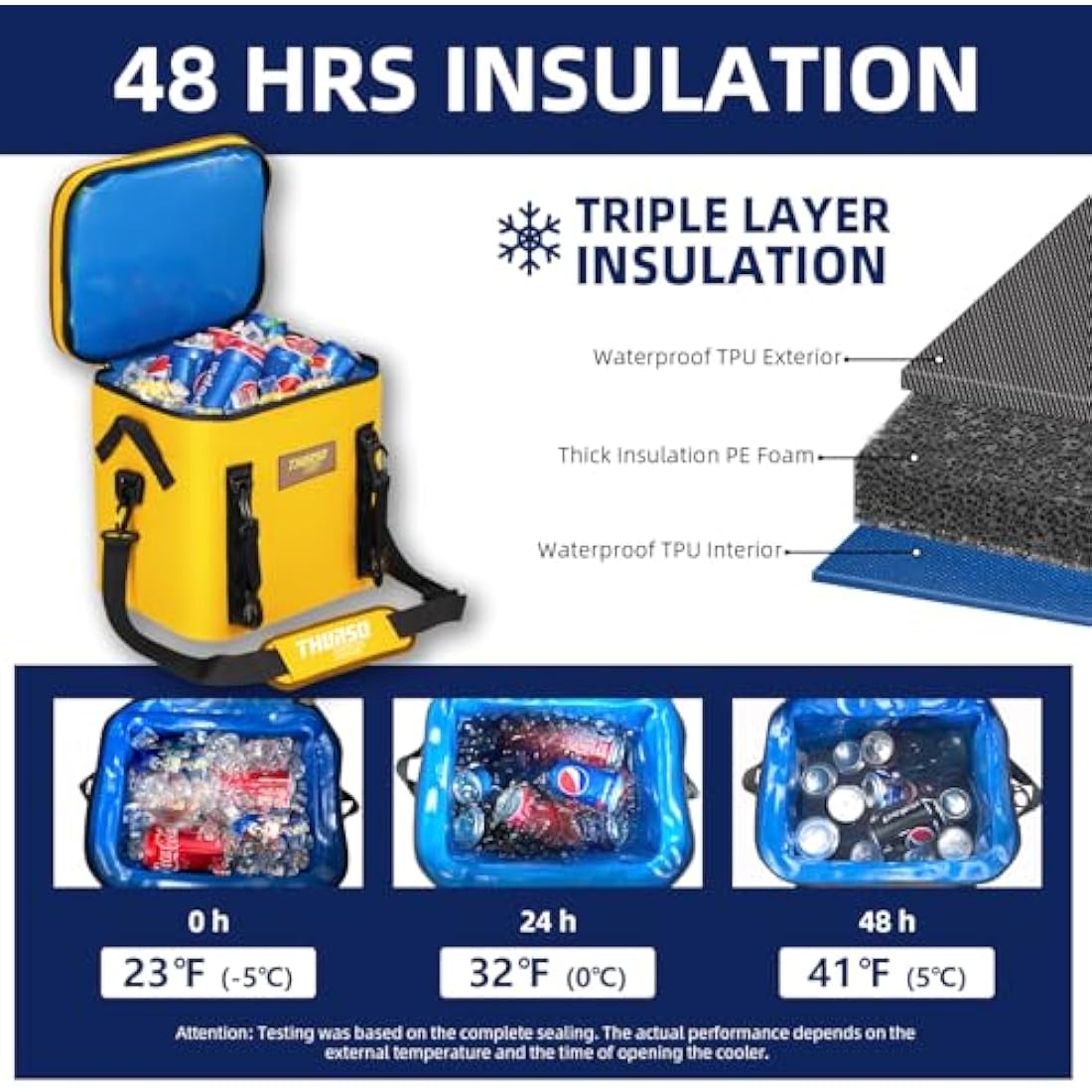 THURSO SURF 24 Can Soft Cooler Bag – Waterproof Floating Insulated Cooler