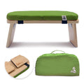 metaFox Foldable Bamboo Meditation Bench with Cushion and Bag