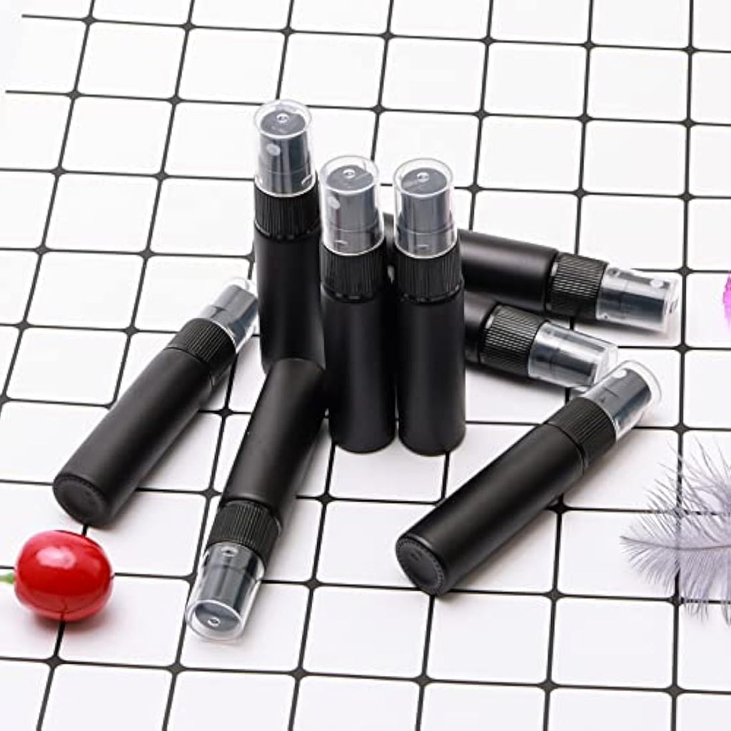 10ml Black Glass Perfume Atomizer – Refillable 10 Pack
