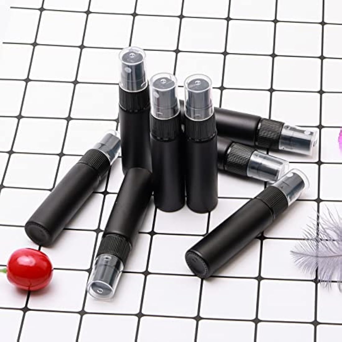 10ml Black Glass Perfume Atomizer – Refillable 10 Pack